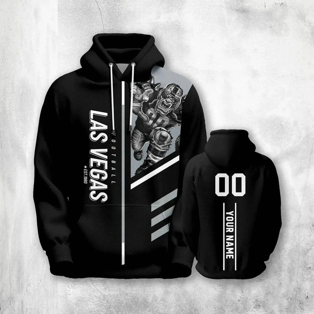  Personalized Las Vegas Football Hoodie - Customizable Name & Number Sweatshirt for Men, Women, and Youth Fans -  ToylandEU™