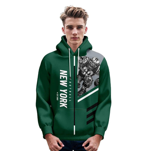  Personalized 3D Printed New York Football Hoodies - Custom Name & Number Sweatshirts for Men, Women, and Youth Fans -  ToylandEU™