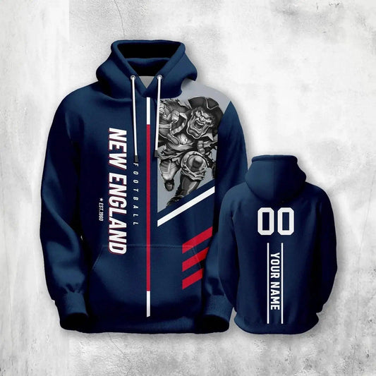  Personalized 3D Printed American Football Hoodies for Men, Women, and Youth - Custom Name & Number Sweatshirts -  ToylandEU™