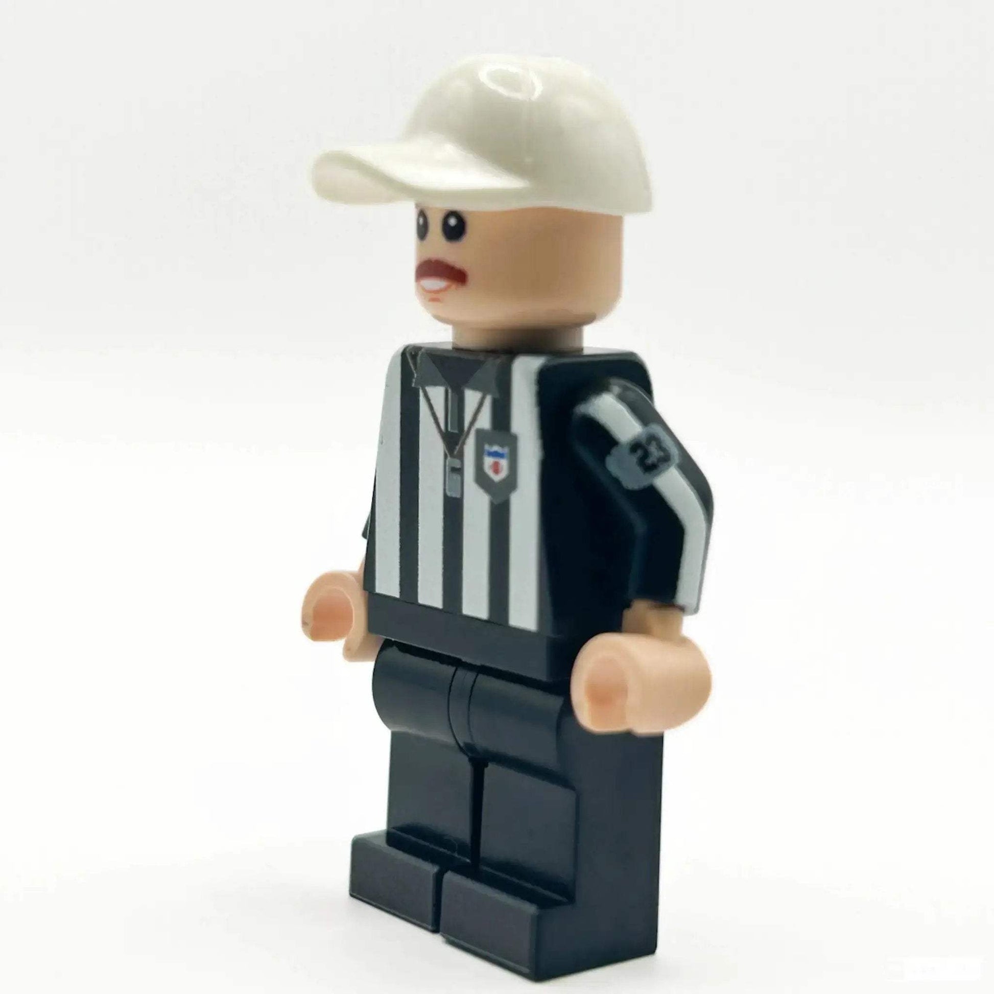 Football Referee Custom Minifig made with LEGO parts - B3 Customs - ToylandEU