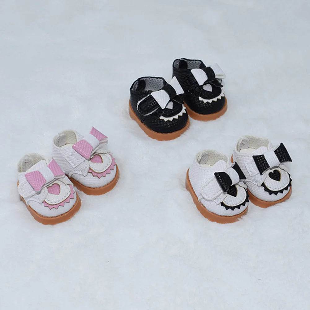 For 10cm Cotton Doll Princess Leather Shoes BJD Accessories 3.8cm Color Matching Shoes for 15-17cm Labubu Outfit - ToylandEU