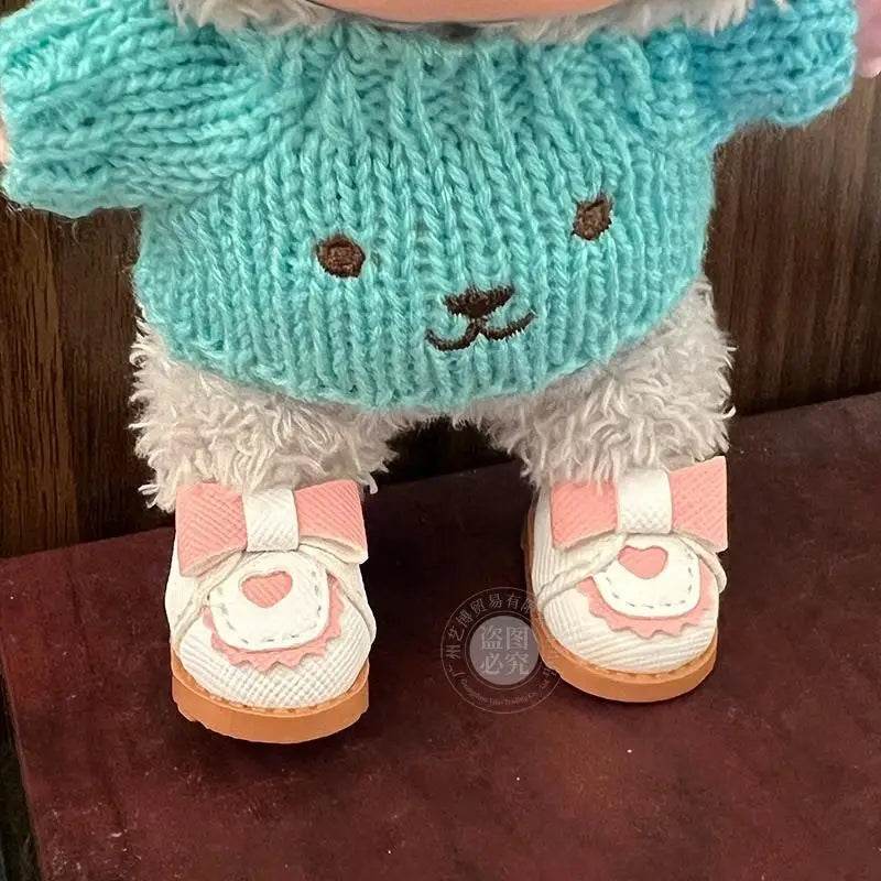 For 10cm Cotton Doll Princess Leather Shoes BJD Accessories 3.8cm Color Matching Shoes for 15-17cm Labubu Outfit - ToylandEU