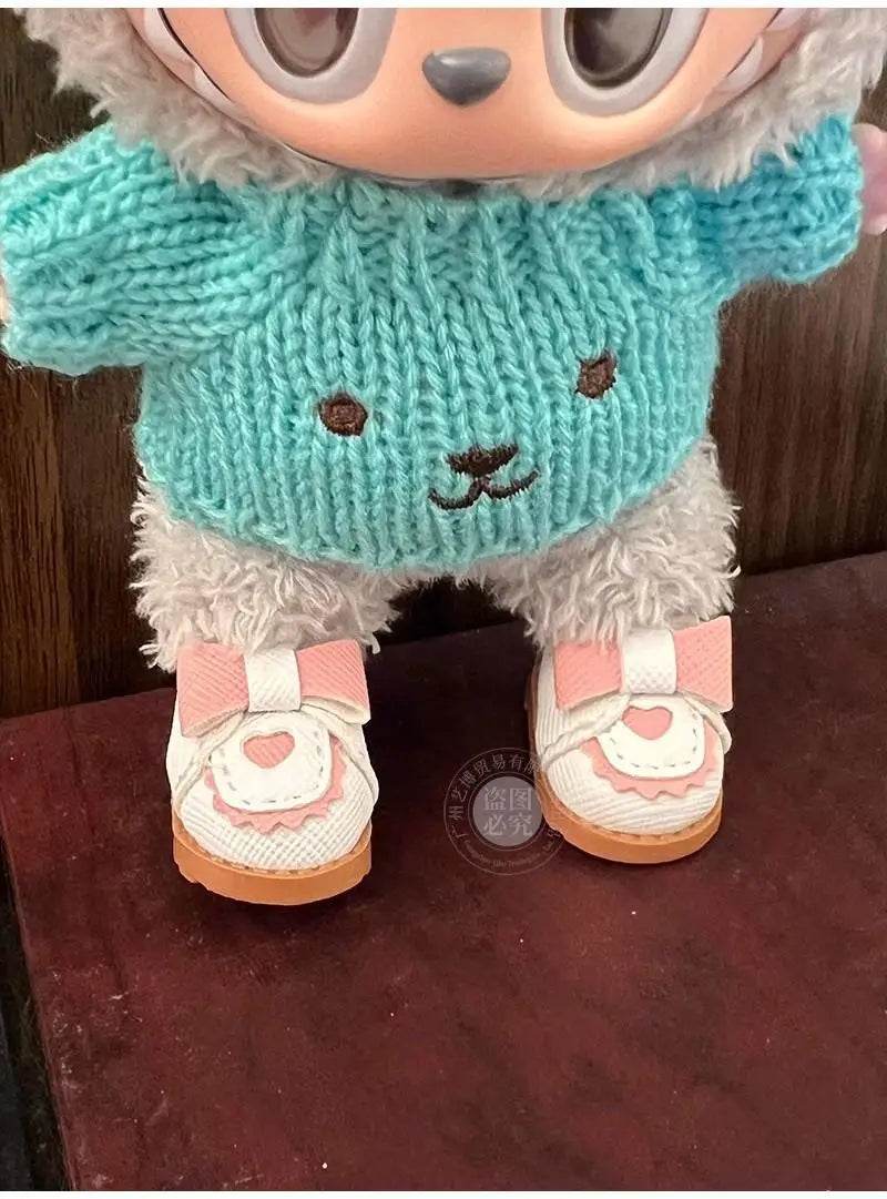 For 10cm Cotton Doll Princess Leather Shoes BJD Accessories 3.8cm Color Matching Shoes for 15-17cm Labubu Outfit - ToylandEU