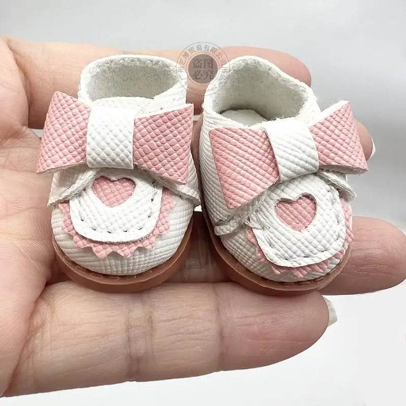 For 10cm Cotton Doll Princess Leather Shoes BJD Accessories 3.8cm Color Matching Shoes for 15-17cm Labubu Outfit - ToylandEU