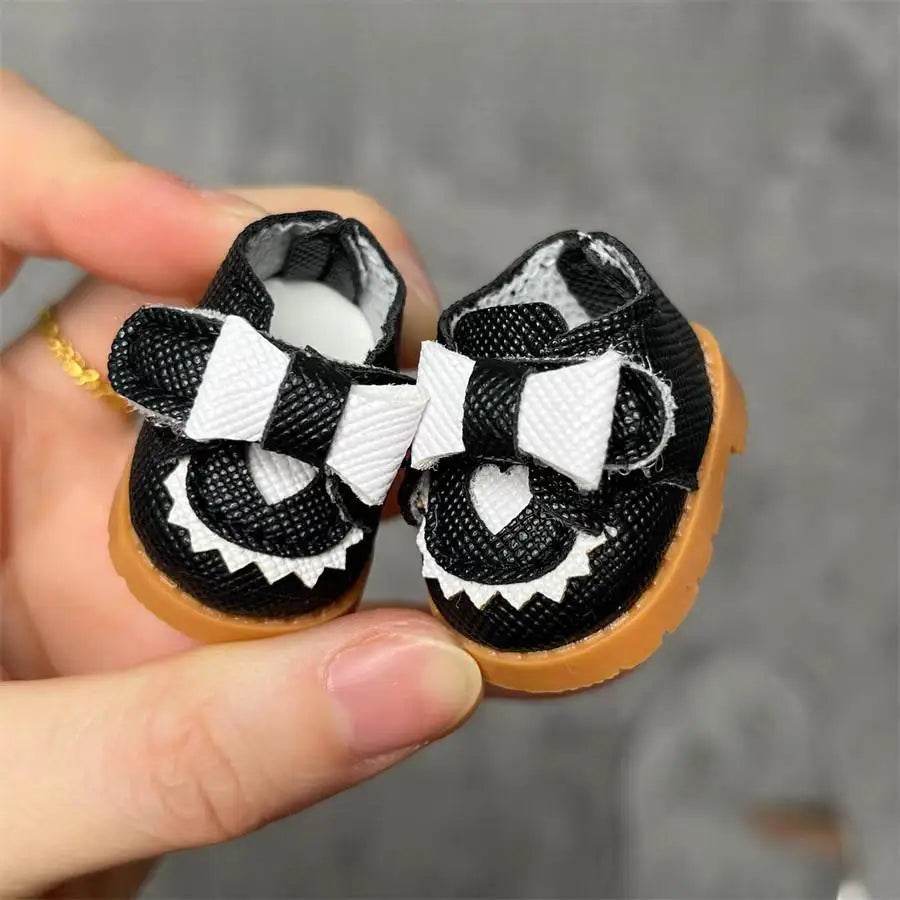 For 10cm Cotton Doll Princess Leather Shoes BJD Accessories 3.8cm Color Matching Shoes for 15-17cm Labubu Outfit - ToylandEU