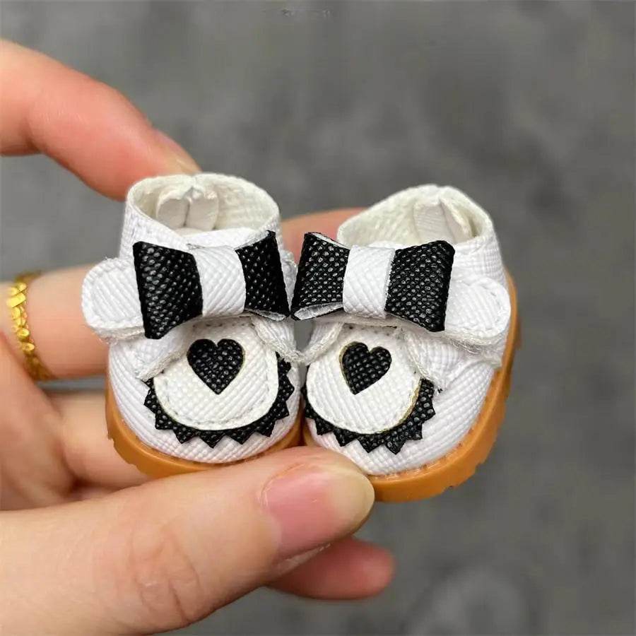 For 10cm Cotton Doll Princess Leather Shoes BJD Accessories 3.8cm Color Matching Shoes for 15-17cm Labubu Outfit - ToylandEU