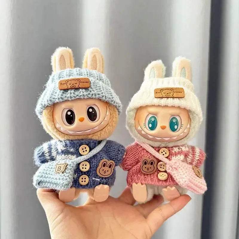 For 15-17cm Labubu Clothes Outfit Accessories Scarf Hat - ToylandEU