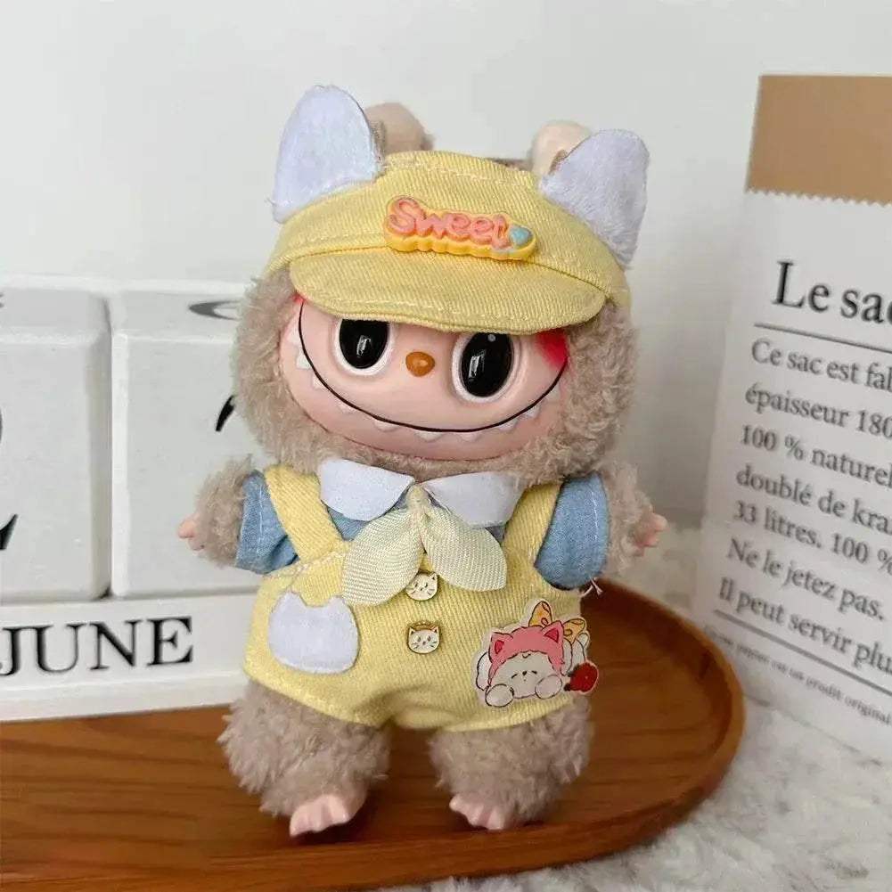 For 15-17cm Labubu Doll Clothes Hoodies Color Match Cute Doll Accessories Little Cloths - ToylandEU