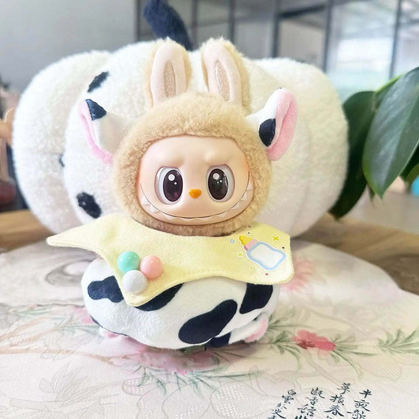 For 15-17cm Labubu Pendant Baby Cow Jumpsuit Set Accessories - ToylandEU