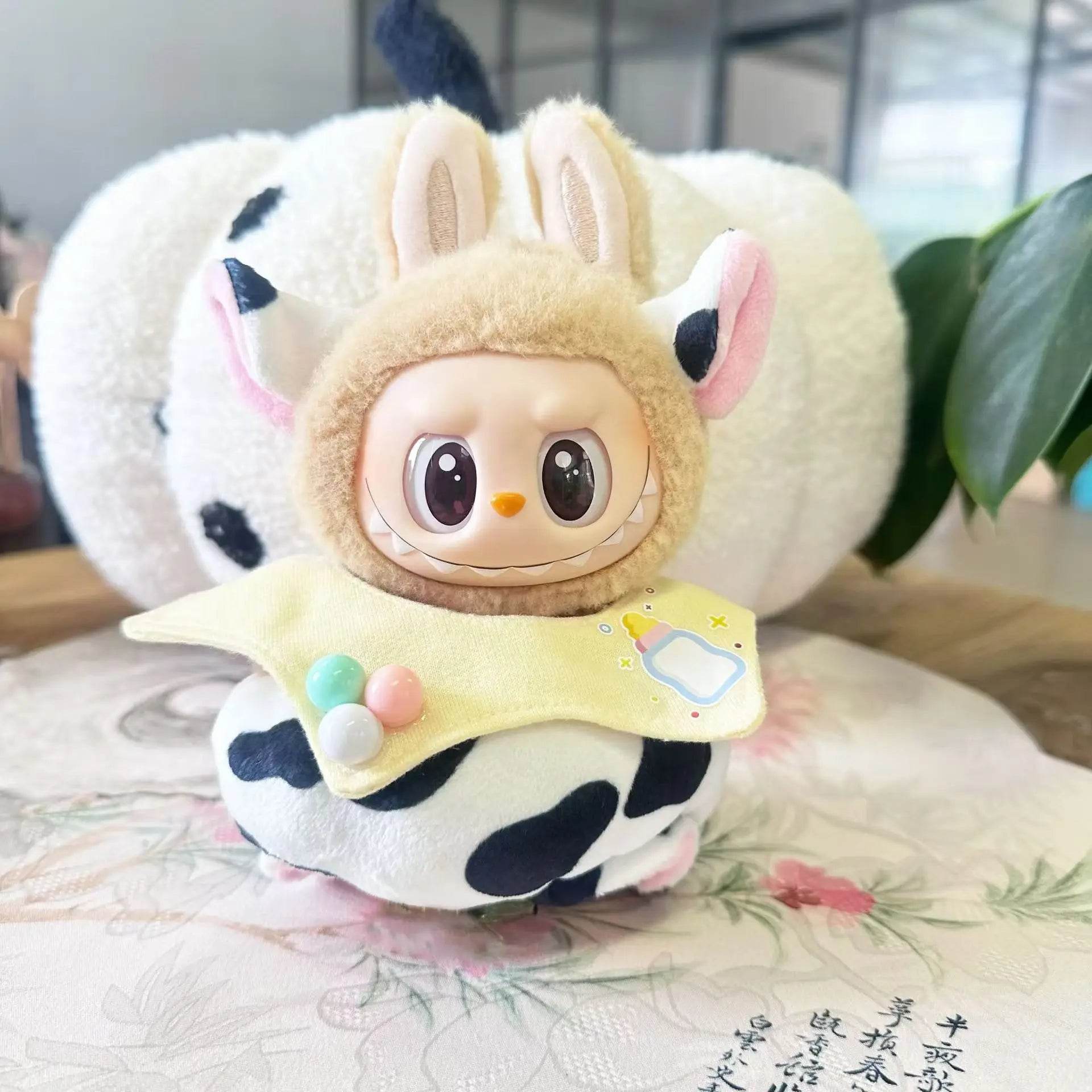 For 15-17cm Labubu Pendant Baby Cow Jumpsuit Set Accessories - ToylandEU