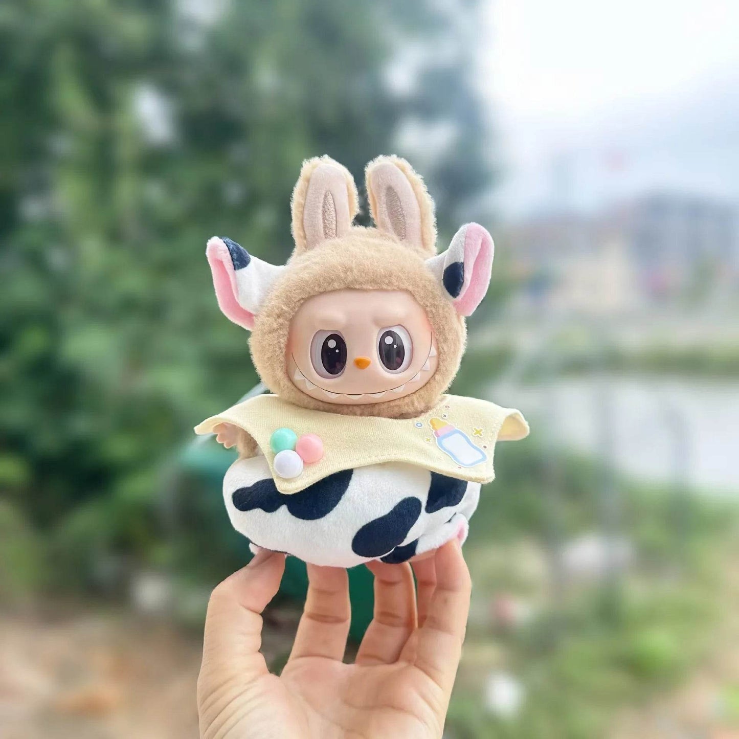For 15-17cm Labubu Pendant Baby Cow Jumpsuit Set Accessories - ToylandEU