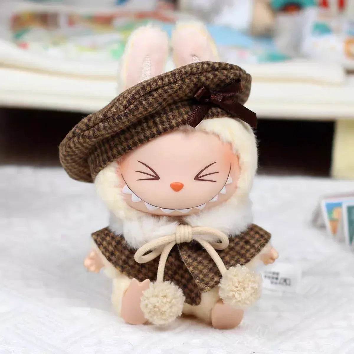For 15cm Cute Labubu V1 V2 Mini Doll Stylish Cape Set - ToylandEU
