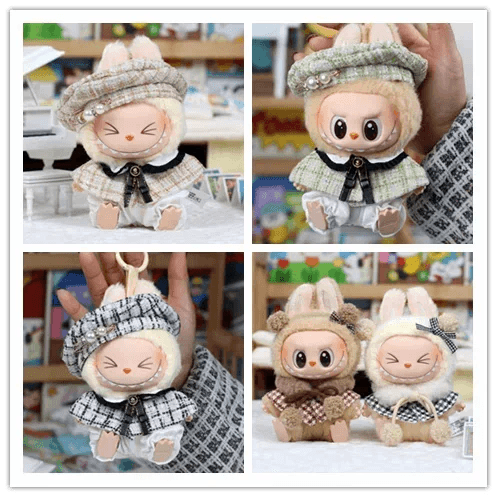 For 15cm Cute Labubu V1 V2 Mini Doll Stylish Cape Set - ToylandEU