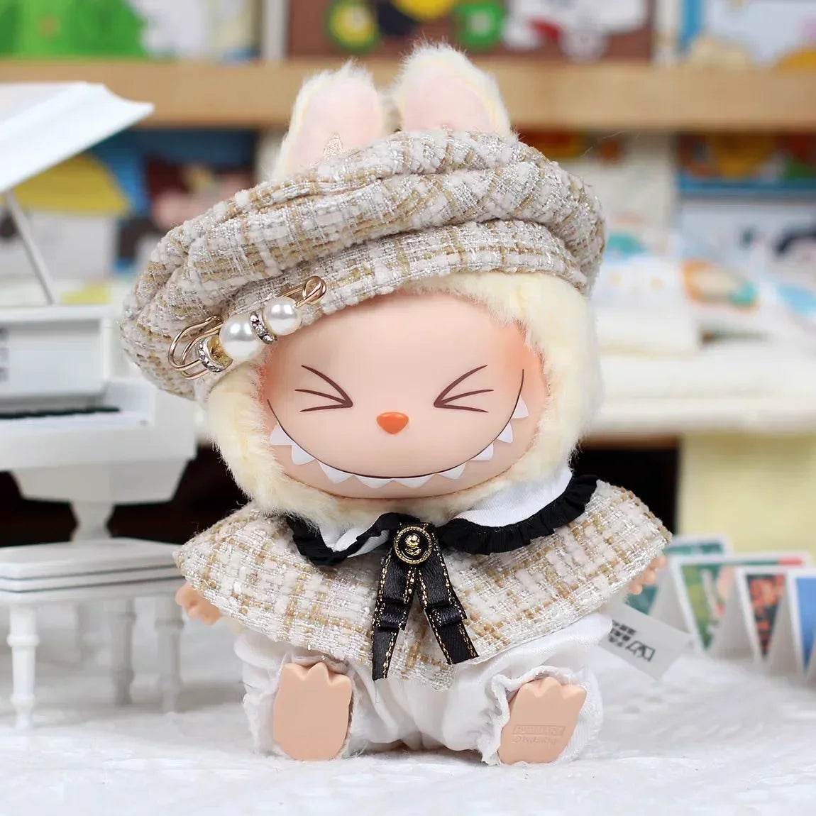 For 15cm Cute Labubu V1 V2 Mini Doll Stylish Cape Set - ToylandEU