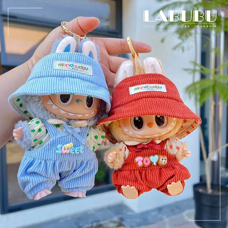For 17cm Cute Mini Labubu Clothes Kawaii Cartoon Outfit - ToylandEU