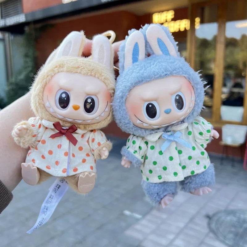 For 17cm Cute Mini Labubu Clothes Kawaii Cartoon Outfit - ToylandEU