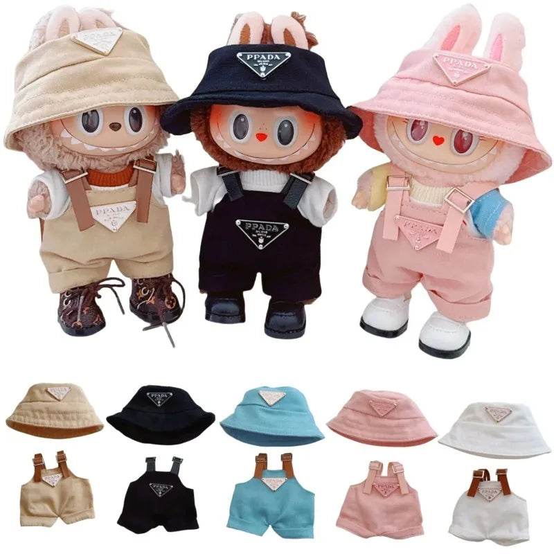 For 17cm Labubus Mini Doll Clothes Outfit Hat Shoes Toys - ToylandEU