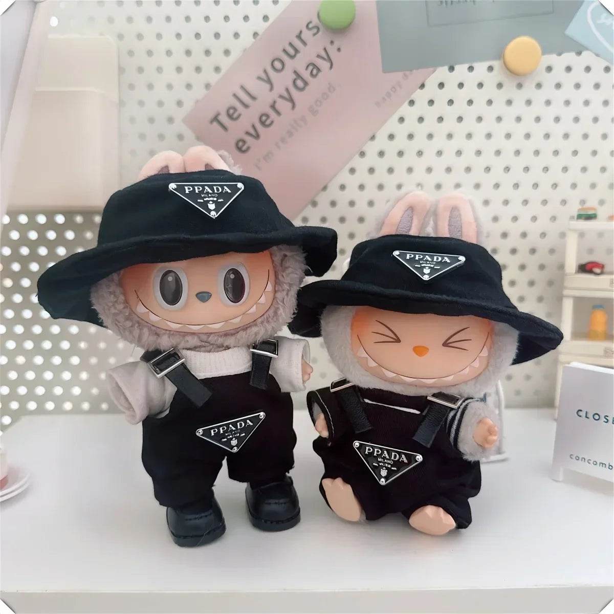 For 17cm Labubus Mini Doll Clothes Outfit Hat Shoes Toys - ToylandEU