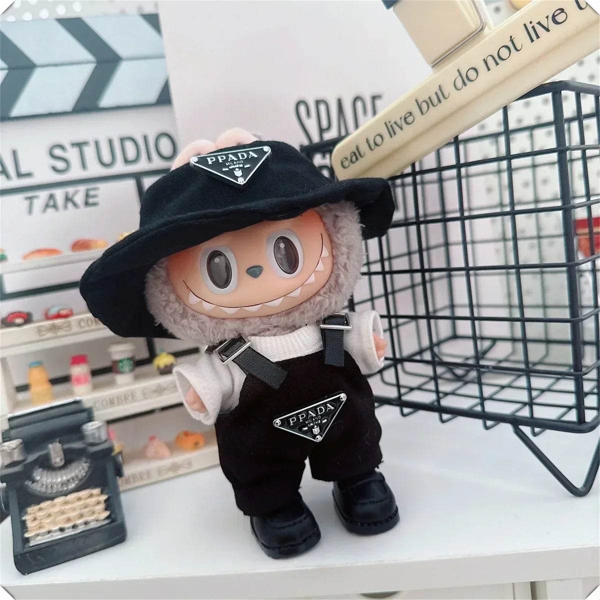 For 17cm Labubus Mini Doll Clothes Outfit Hat Shoes Toys - ToylandEU