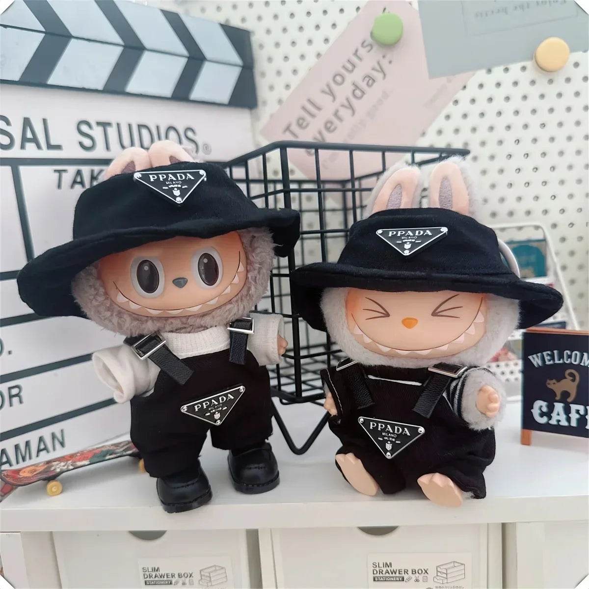 For 17cm Labubus Mini Doll Clothes Outfit Hat Shoes Toys - ToylandEU