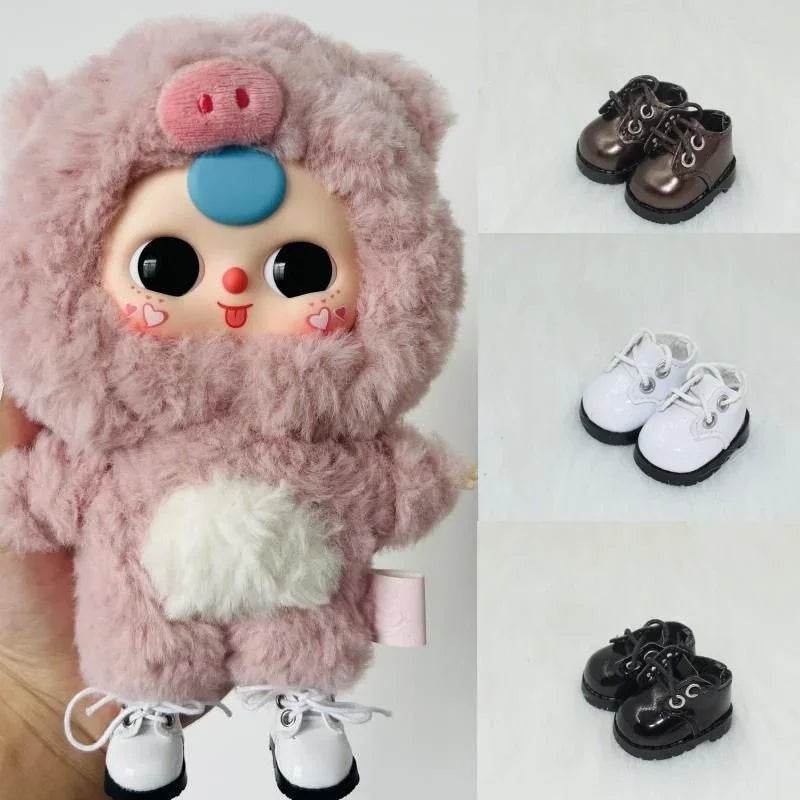 For BabyThree V3 17cm Labubu Doll Mini Shiny Leather Shoes DIY Makeup Shoe Toy 3.8 x 3 x 2.4cm - ToylandEU