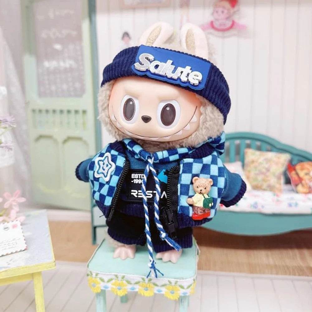 For Labubu 17cm Doll Clothes Mini Plush Dolls Outfit Accessories - ToylandEU