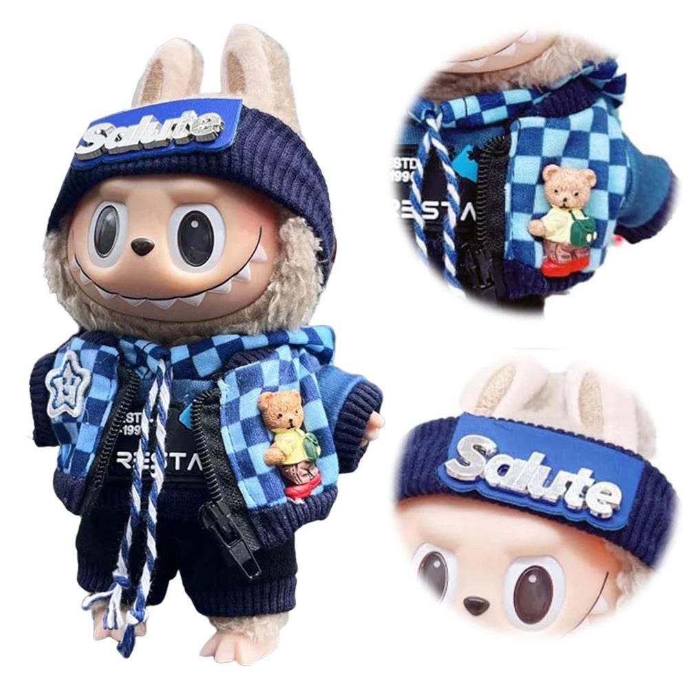 For Labubu 17cm Doll Clothes Mini Plush Dolls Outfit Accessories - ToylandEU
