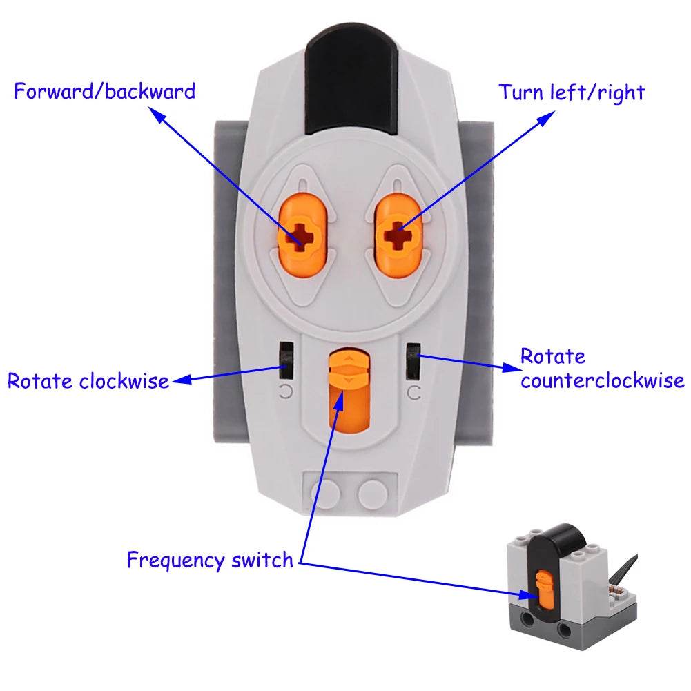 For Power Functions Parts Building Blocks Train Track Motor Battery Box Receiver for Legoeds - ToylandEU