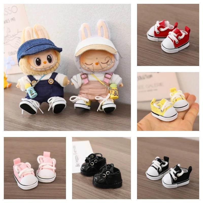 For Ropa LABUBU 15 17cm Cotton Dolls Casual Sports Canvas Shoes Martin Boots Accessories for LABUBU Outfits - ToylandEU