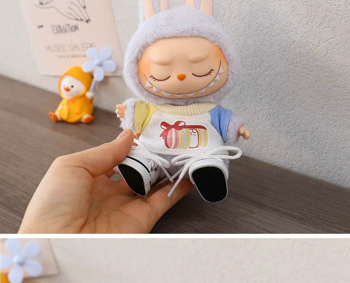 For Ropa LABUBU 15 to 17cm Cotton Doll Shoes Casual Sports Canvas Martin Boots Accessories for Labubu Outfits - ToylandEU