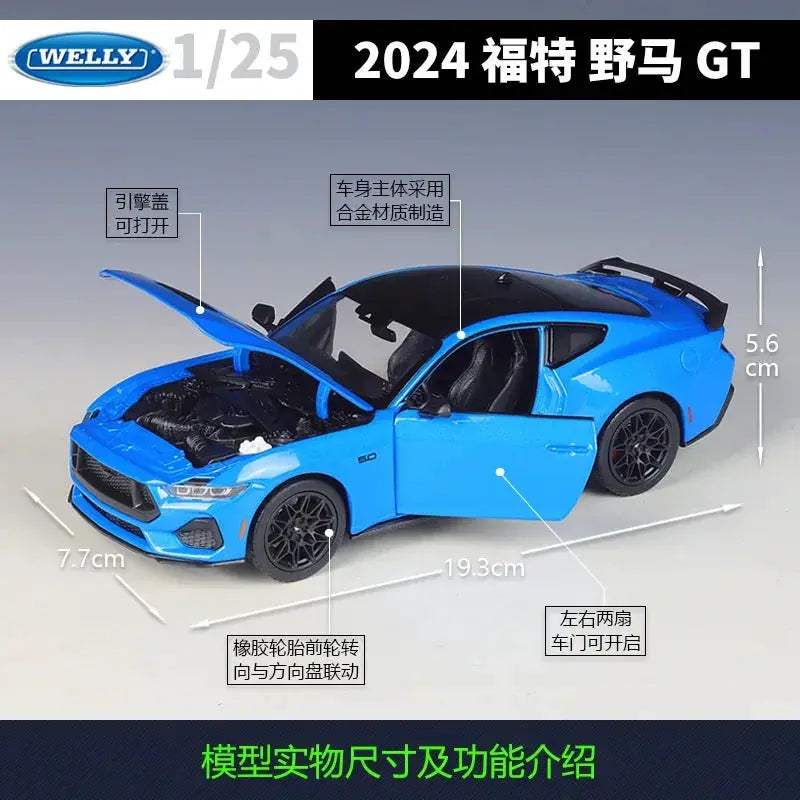 Ford Mustang GT 1:25 Die Cast Model With Opening Doors - ToylandEU