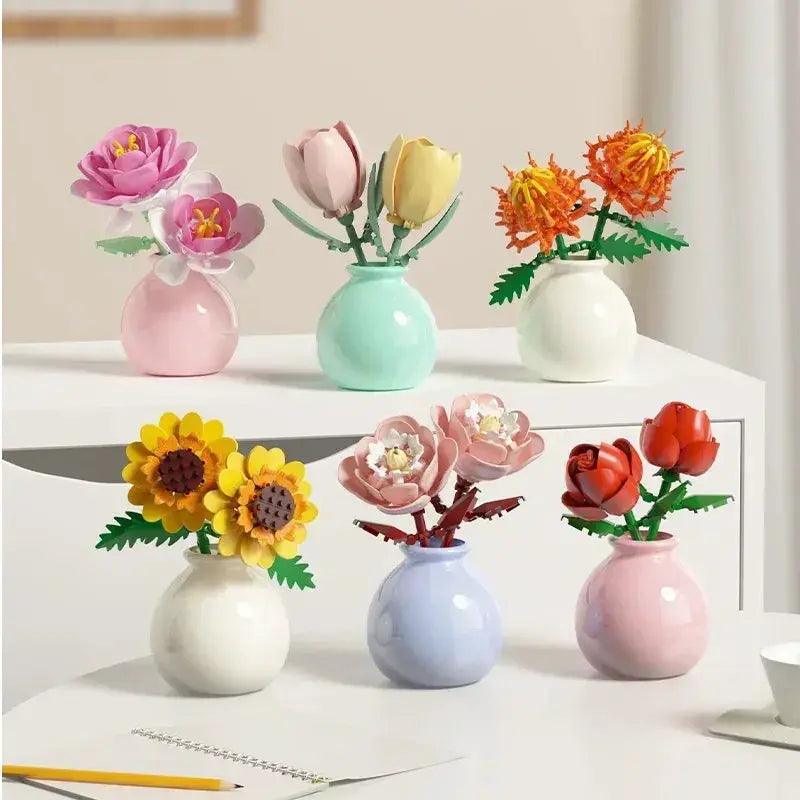  Forever Rose Building Blocks Display Case Gift -  ToylandEU™