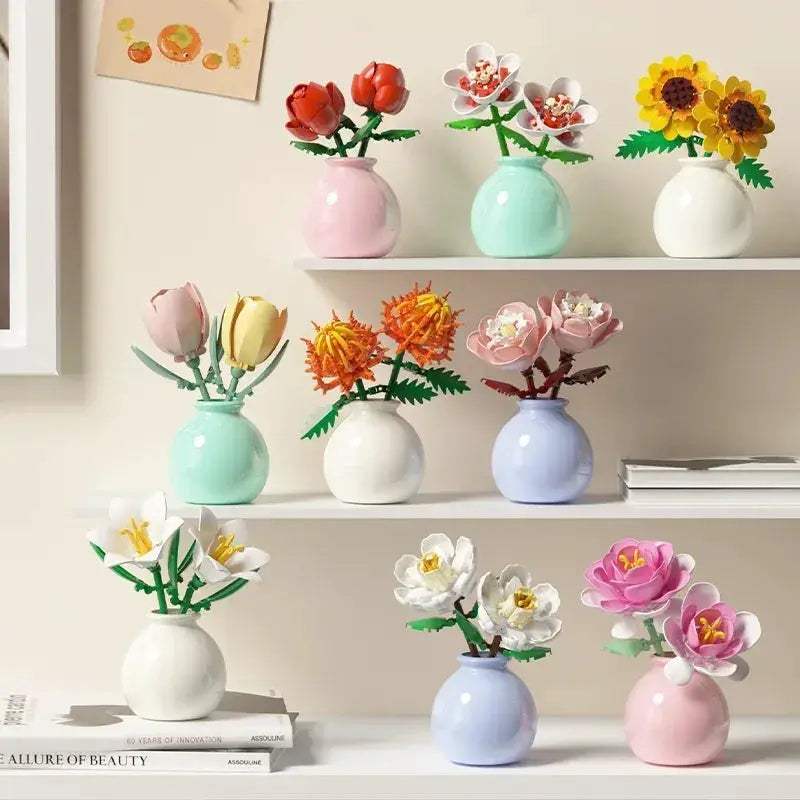 Forever Rose Building Blocks With Display Case Gift - ToylandEU