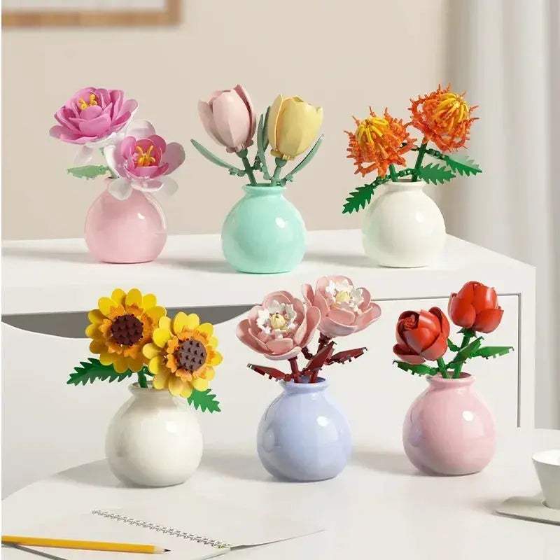 Forever Rose Building Blocks With Display Case Gift - ToylandEU