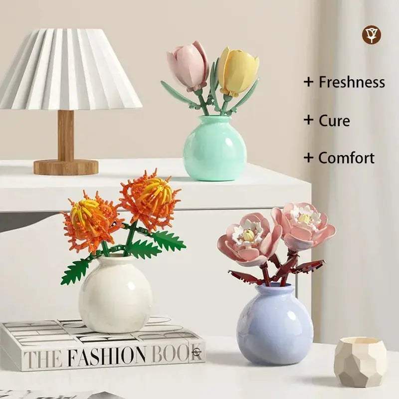 Forever Rose Building Blocks With Display Case Gift - ToylandEU