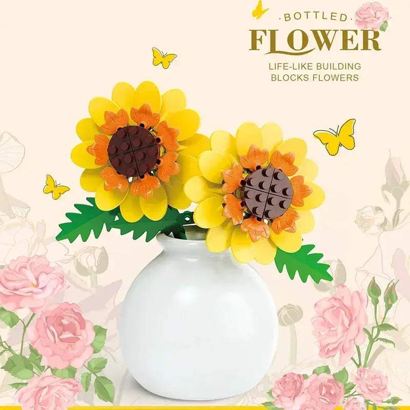Forever Rose Building Blocks With Display Case Gift - ToylandEU