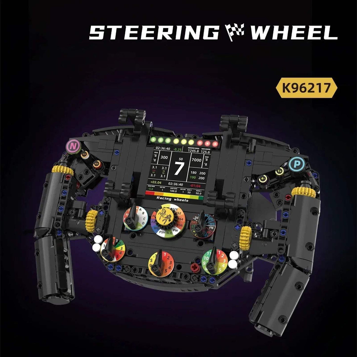 Formula One Steering Wheel Building Blocks DIY Toy Phone Holder - ToylandEU