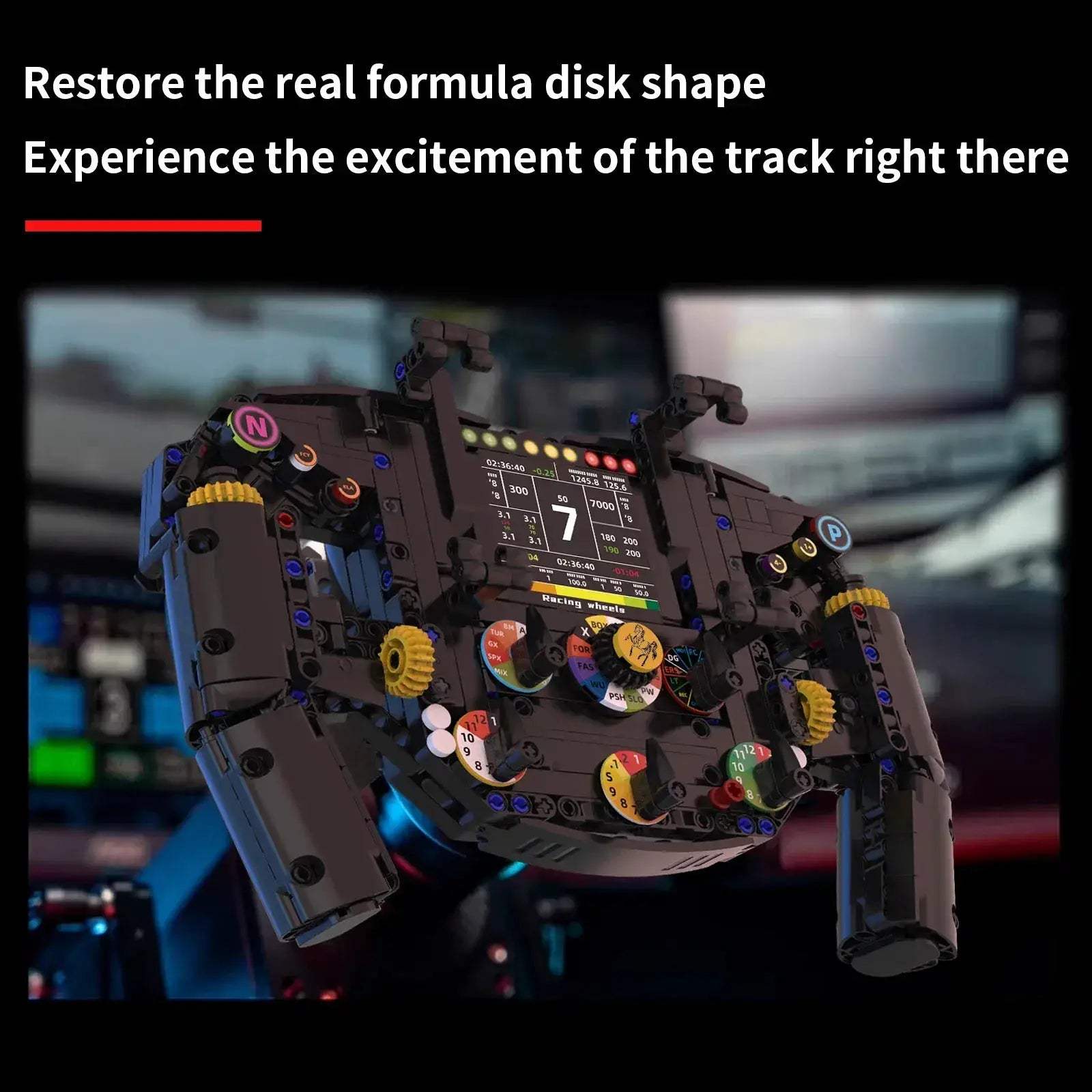 Formula One Steering Wheel Building Blocks DIY Toy Phone Holder - ToylandEU