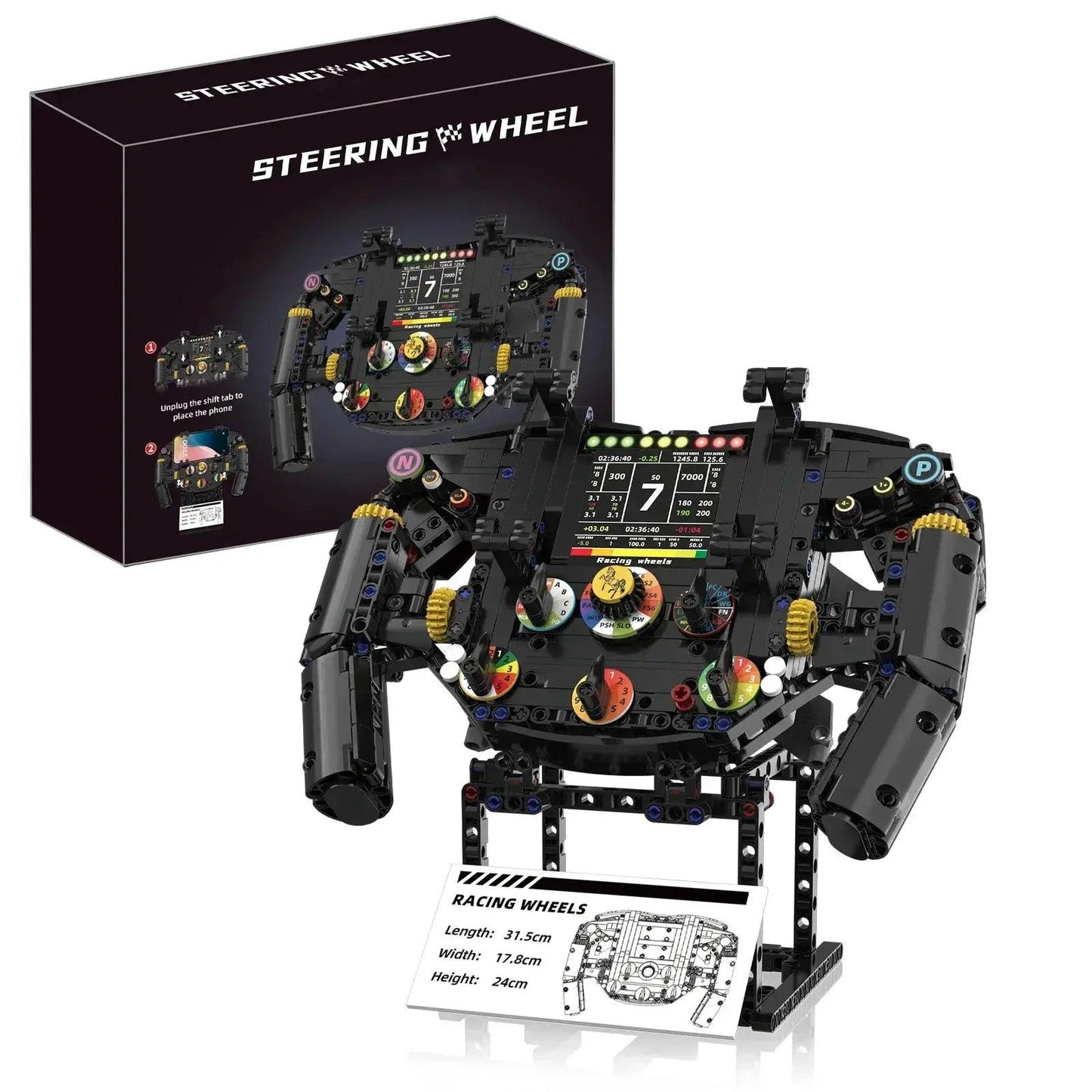  Formula One Steering Wheel Building Blocks Phone Holder -  ToylandEU™