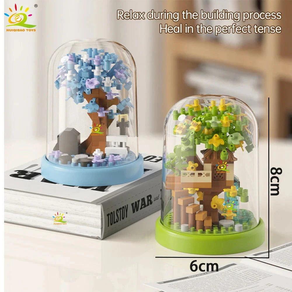 Four Seasons Mini Tree House Puzzle Display Set