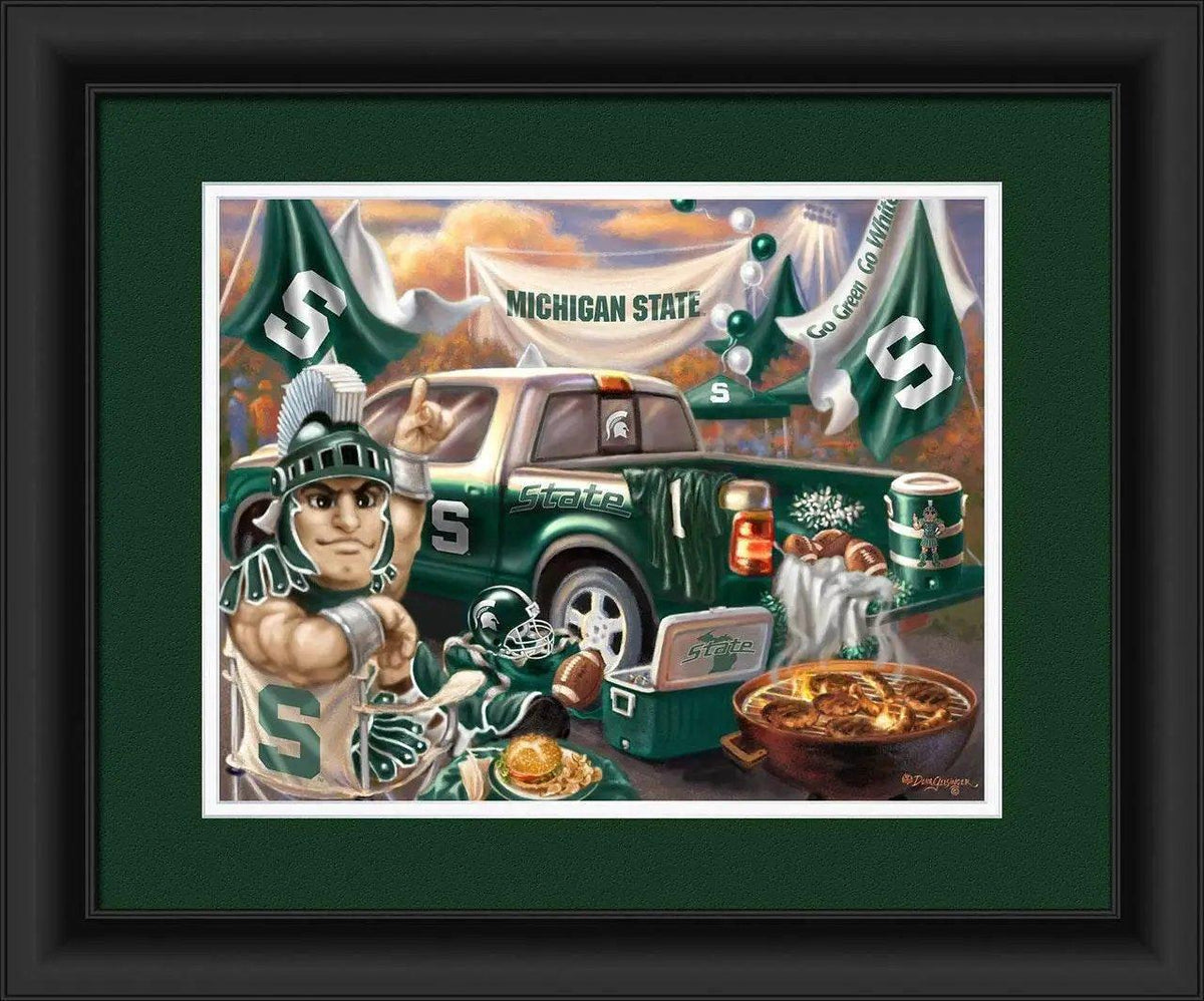  Michigan State Spartans Tailgate Print 15 By 18 Framed -  ToylandEU™