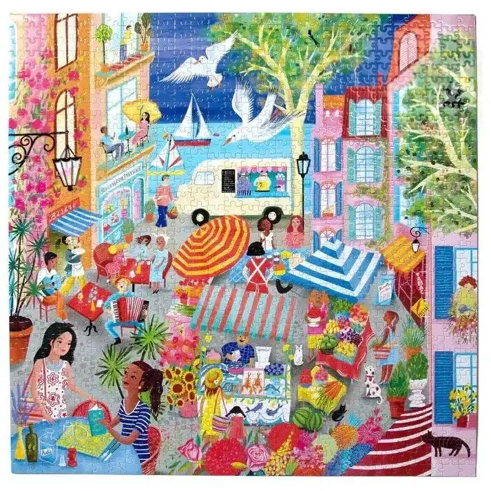  France Marketplace 1000 Piece Jigsaw Puzzle Sturdy -  ToylandEU™