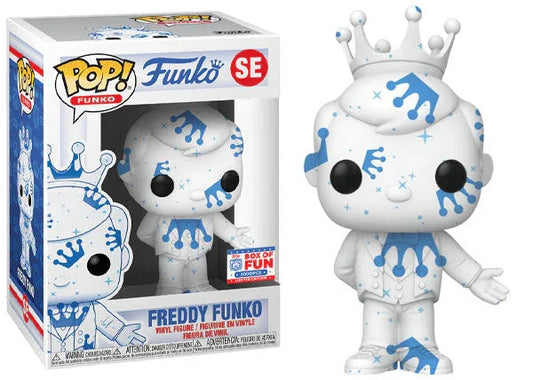 Freddy Funko (White & Blue w/ Stars, Artist Series) SE - 2021 Fundays Games Funko Fundays Box of Fun/2000 Made - ToylandEU