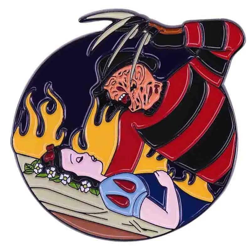  Freddy Krueger Snow White Enamel Pin Mashup Copper Base -  ToylandEU™