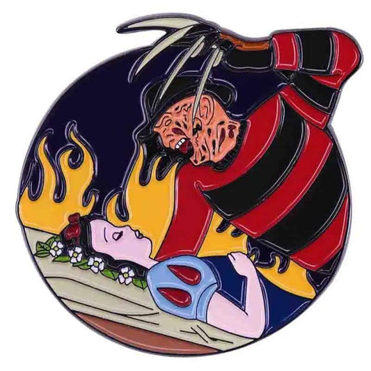  Freddy Krueger Snow White Enamel Pin Mashup Copper Base -  ToylandEU™