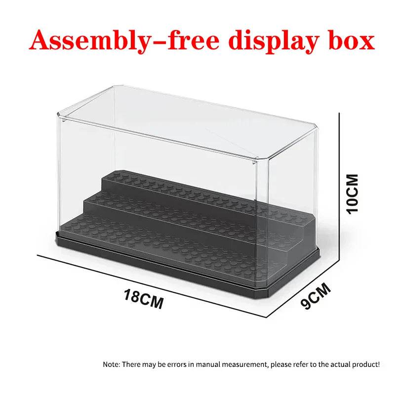 Free Assembly Acrylic Transparent Display Box For Building Blocks Dust Cover Dolls Protection Showcase Compatible With Brand - ToylandEU