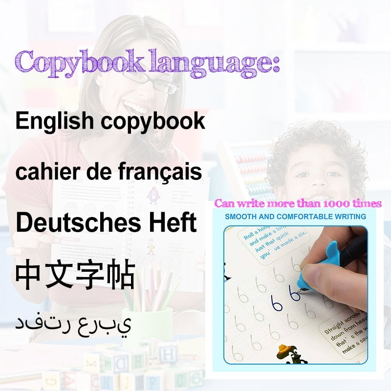 Bilingual Reusable Montessori Copybooks and Pen for Children - ToylandEU