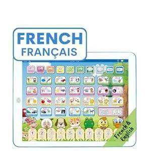 French English Bilingual Learning Tablet Toy Learn Alphabet ABC Numbers Words Spelling Interactive Educational Toys for Kids - ToylandEU