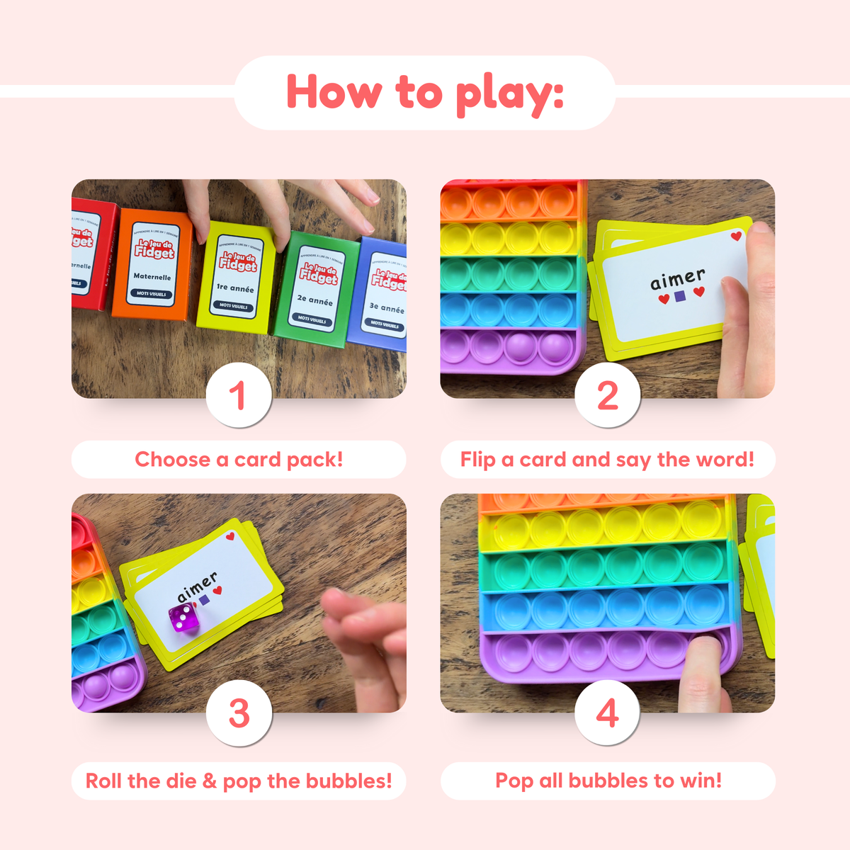 French Fidget Game | Vocabulary Builder | Toylandeu™
