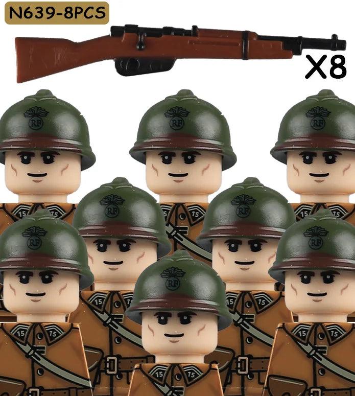 French Infantry Brick Set | Lego Compatible | Toylandeu™